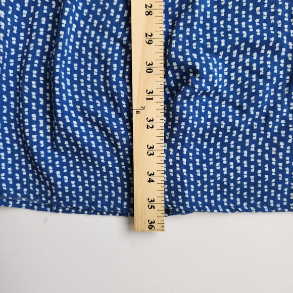 Velvet By Graham And Spencer Marnita Dress Blue White Print Lightweight Large - Picture 15 of 16